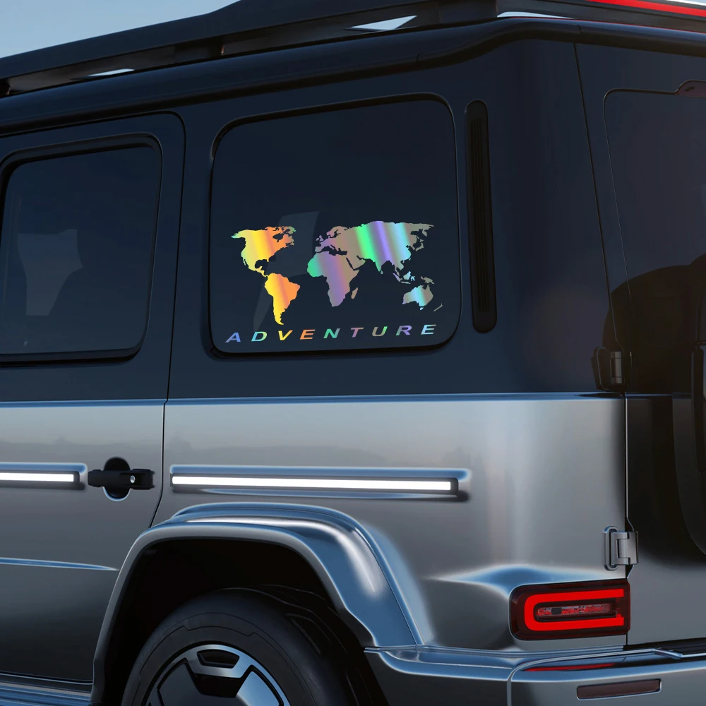 Laptop Accessories World - 世界地図アドベンチャーカーステッカー自動車オートバイトラックレーシングSUVバンパーラップトップスーツケースビニールデカール車の装飾アクセサリー