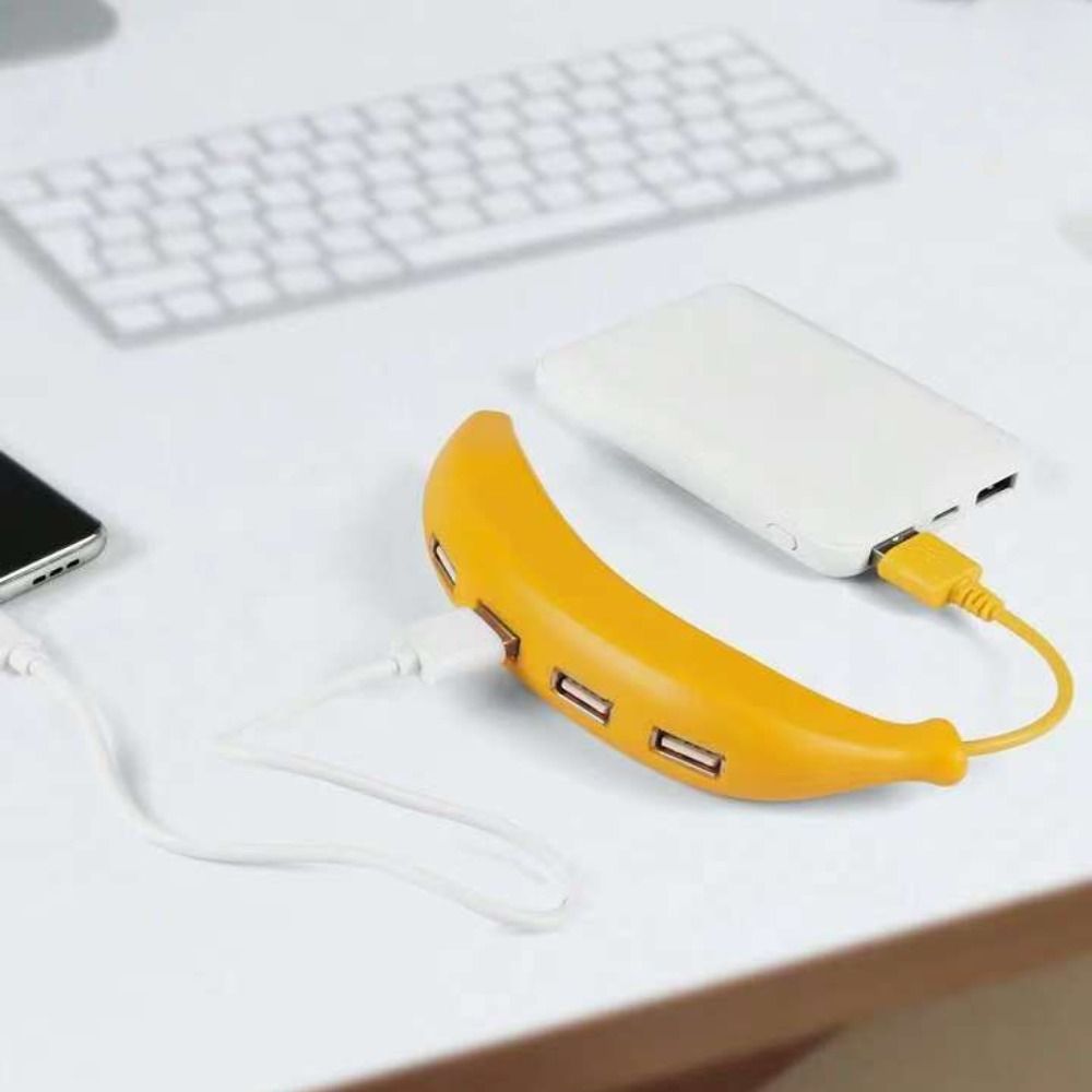Laptop Accessories Hub - ポータブルデザイン バナナ型USBハブ USB 3.0 4ポート USBハブ拡張器