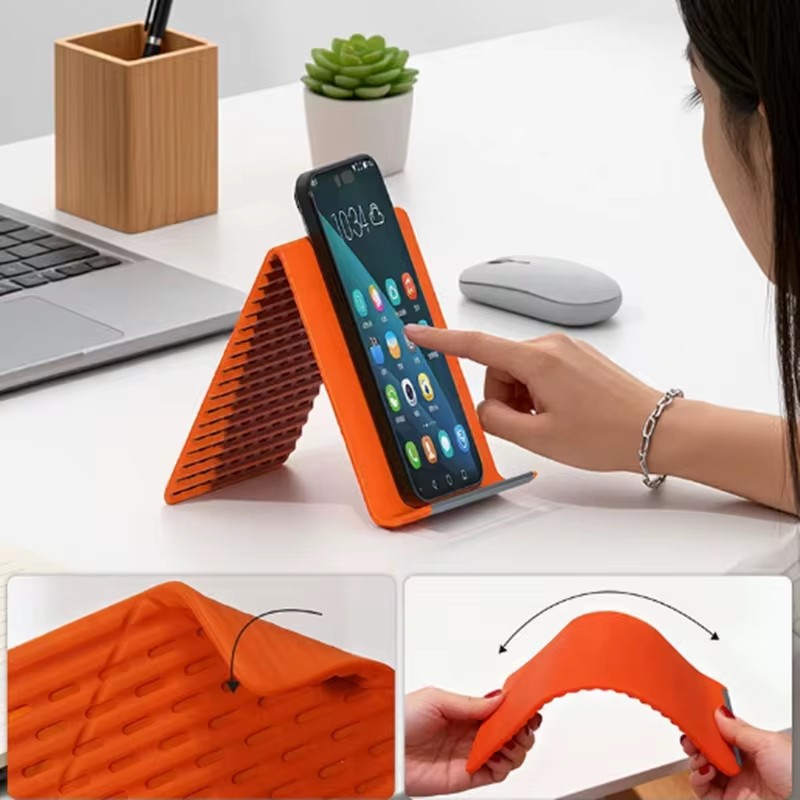 Laptop Related Accessories - 柔軟で折りたたみ可能なシリコン製スマホホルダー、ポータブルで角度調整可能な多機能デスクトップスタンド、ノートパソコン、タブレット、自宅、オフィス用