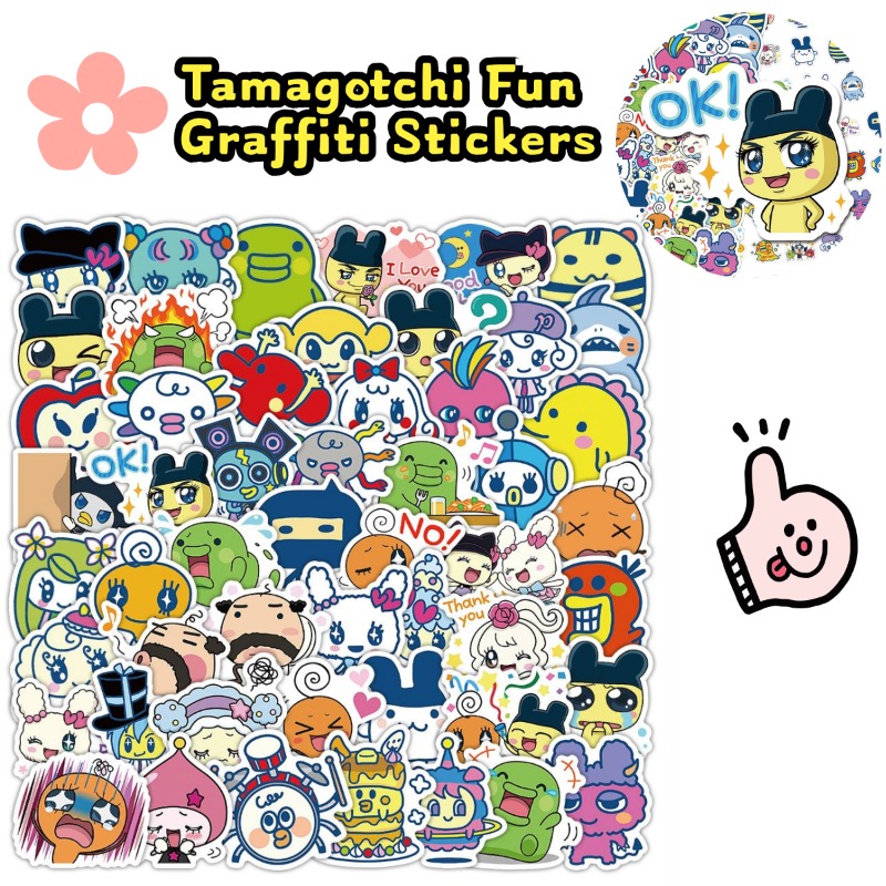 Laptop Accessories Stickers - 日本のたまごっちステッカー電子ペットマメッチクチパッチ楽しい落書きビニールデカール水筒、ノートパソコン、携帯電話ケース用