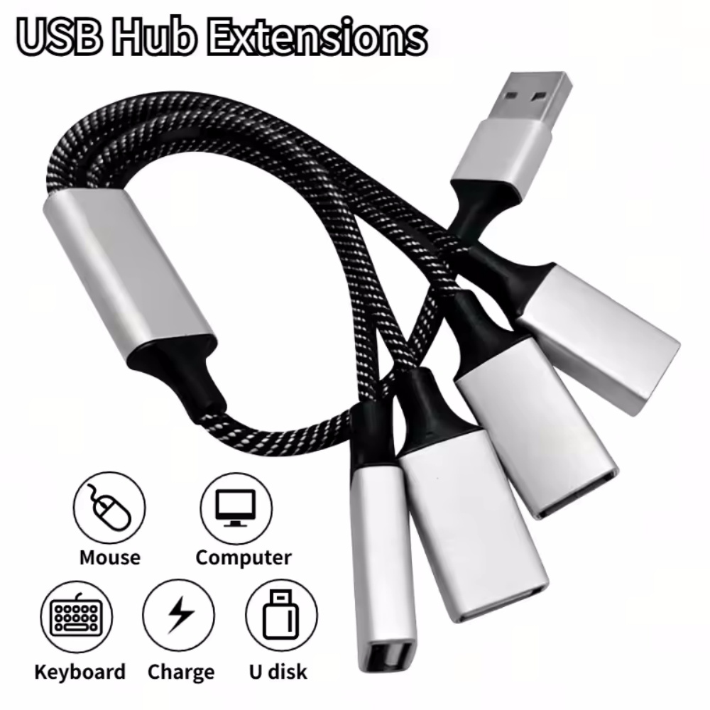 Laptop Accessories Hub - USB Type C ハブ拡張アダプター 2/3/4ポート USBケーブルスプリッター
