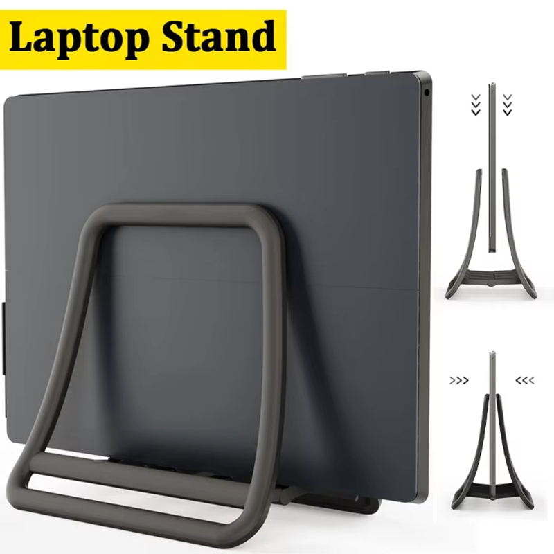 Laptop Stand Riser - 縦型ノートパソコンスタンド 省スペースノートパソコンデスクトップスタンド 取り外し可能なノートブックドック Macbook Air Pro