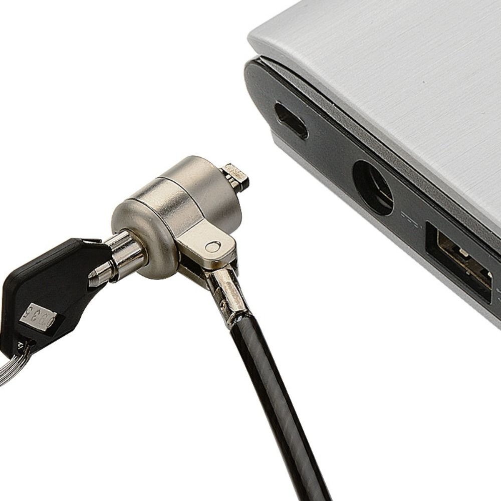 Laptop Lock Cable - 頑丈なスチール製ロック、ノートパソコン用ケーブルロック、T溝対応、汎用タイプ、耐久性に優れた盗難防止ロック、オフィス用。