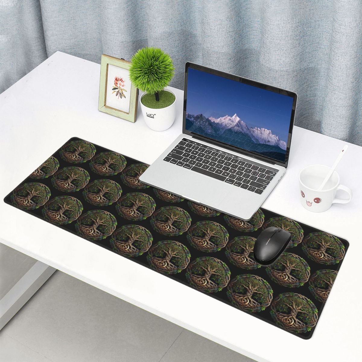 Laptop Accessories World - 大型マウスパッド 聖書の生命の木 ゲーマー用PC ノートパソコンマット キーボードカーペット コンピューターゲーミング
