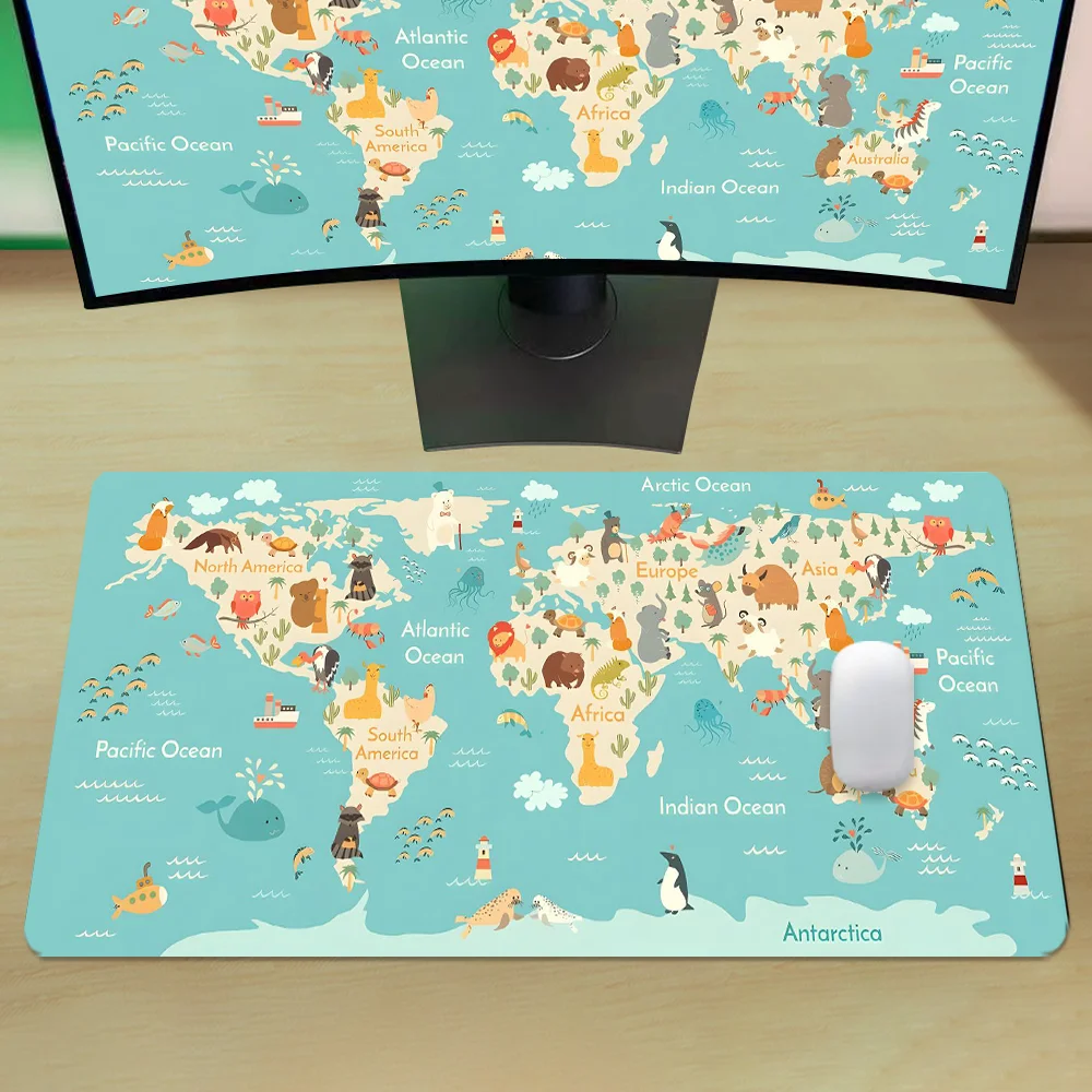 世界地図ゲーミングマウスパッドアニメデザインマウスパッドゲー - Laptop Accessories World のレビューと価格