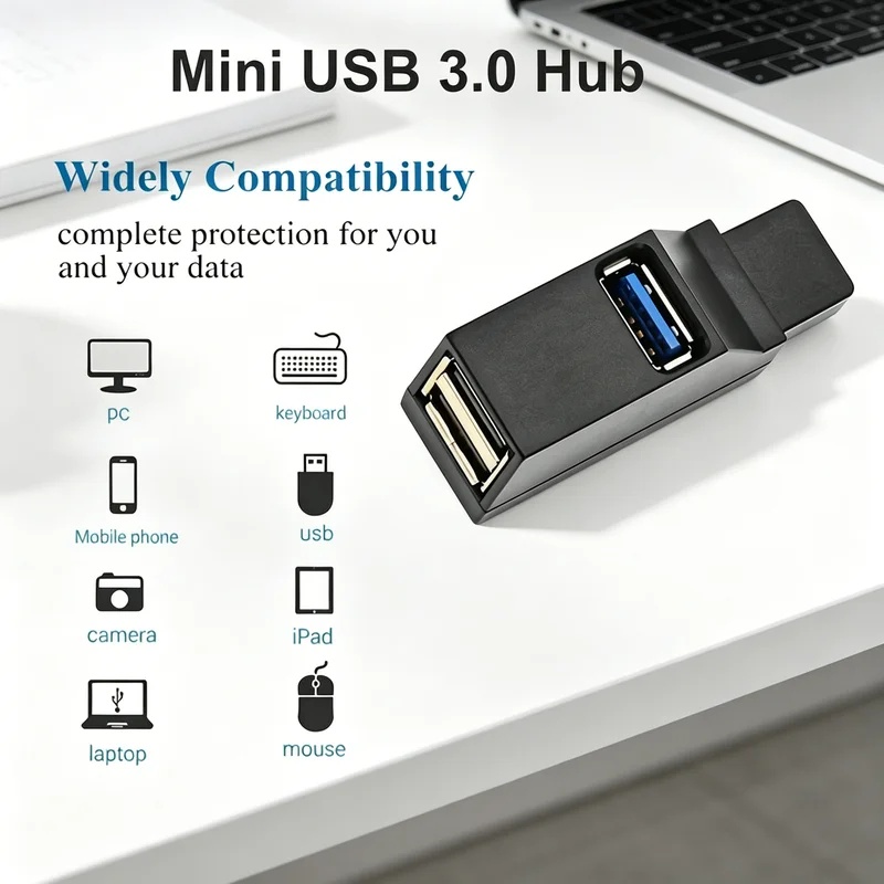 USB 3.0 2.0 回転可能な 3 ポートハブスプリッタ - Laptop Accessories Hub のレビューと価格