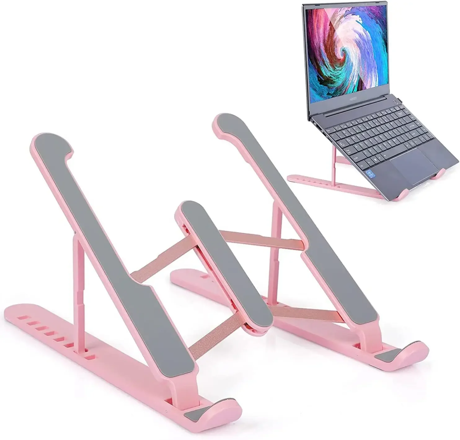 ユニバーサルタブレットラップトップホルダー調節可能な放熱人間 - Laptop Accessories World のレビューと価格