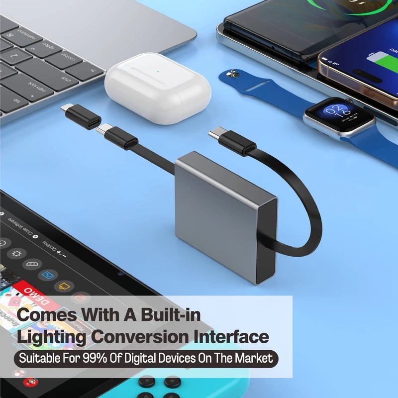 4 in 1 伸縮式USBケーブル タイプC 66W PD急 - Laptop Lock Cable のレビューと価格