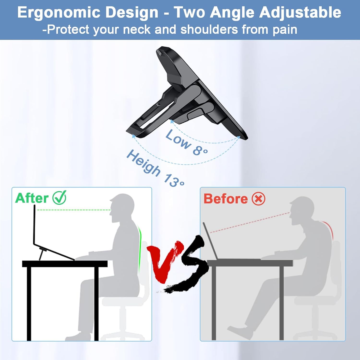 2個入り ポータブル折りたたみ式ノートパソコンスタンド 調節 - Laptop Stand Riser のレビューと価格