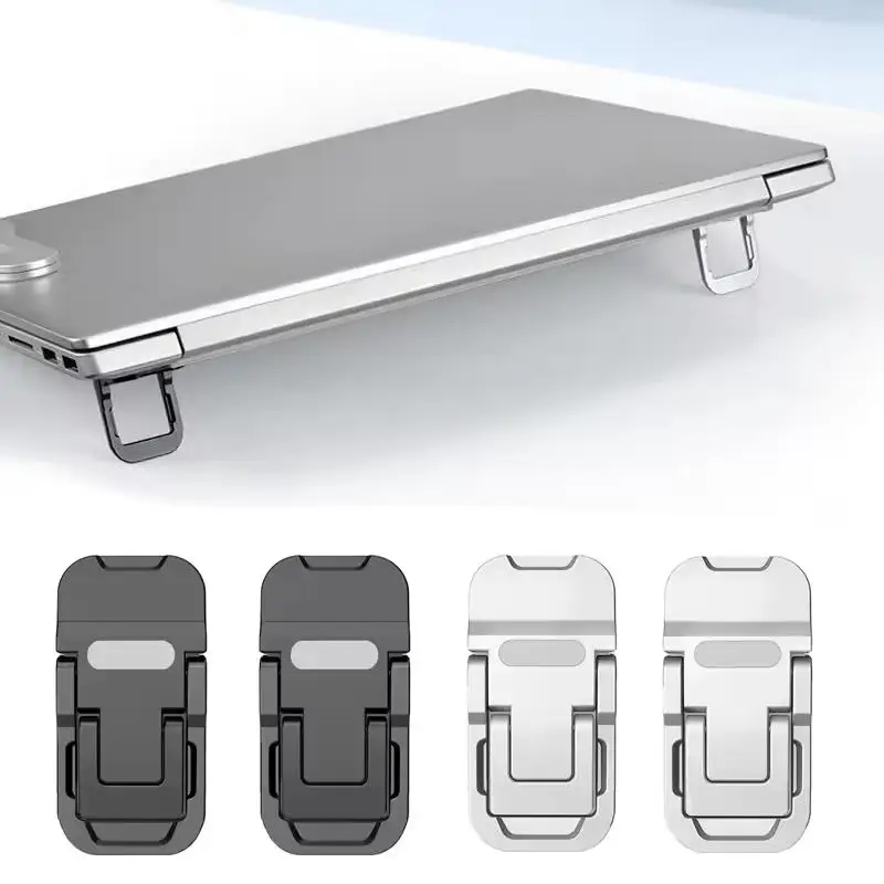 2個入り ミニ折りたたみ式ノートパソコンスタンド。持ち運び可 - Laptop Stand Riser のレビューと価格