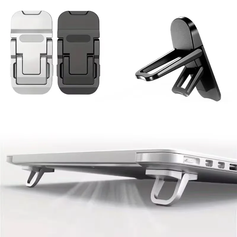 2個入り ミニ折りたたみ式ノートパソコンスタンド。持ち運び可 - Laptop Stand Riser のレビューと価格