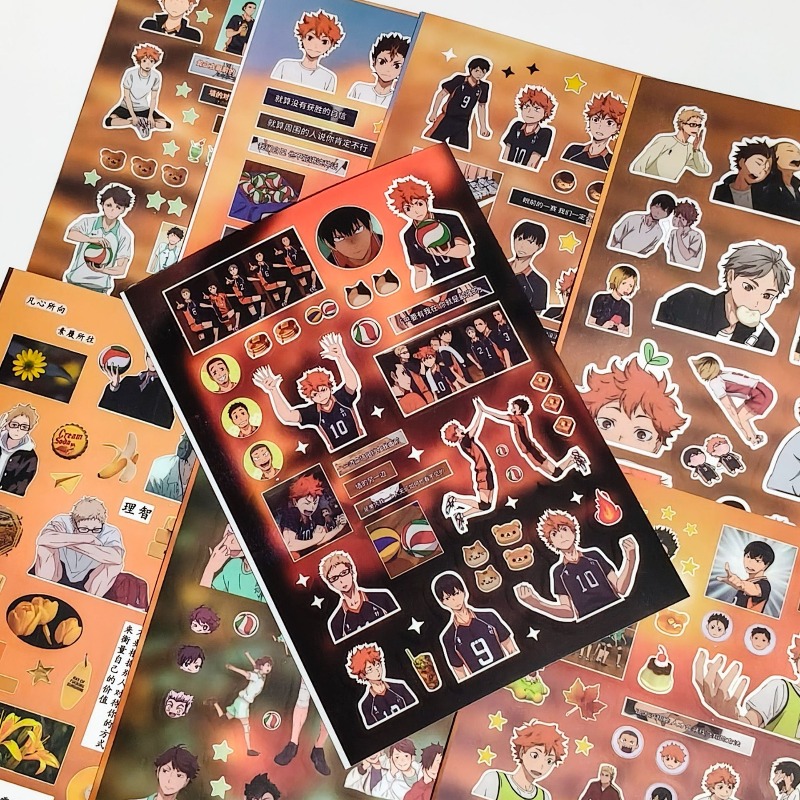 8 ピース/セットハイキュー アニメ周辺ステッカー日向翔陽影 - Laptop Accessories Kit のレビューと価格