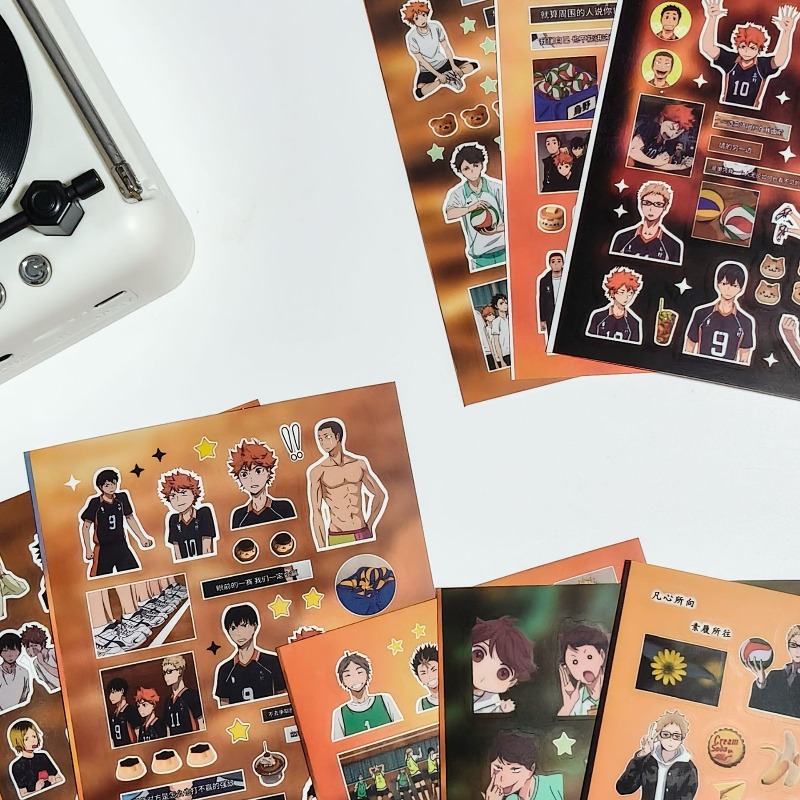 8 ピース/セットハイキュー アニメ周辺ステッカー日向翔陽影 - Laptop Accessories Kit のレビューと価格