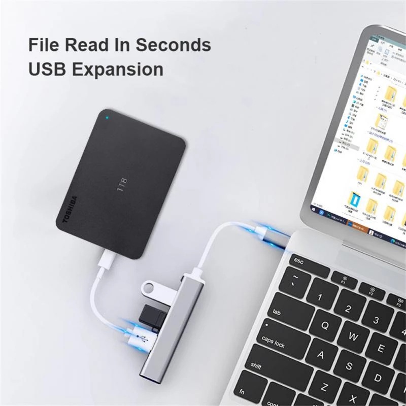 4-in-1 Type-Cエクステンダーハブ 4ポートUSB - Laptop Accessories Hub のレビューと価格