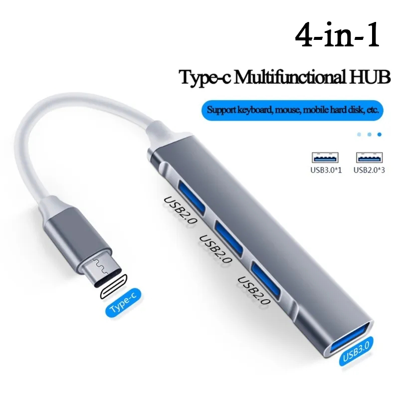 マルチスプリッターコンピューターアダプター,4 in 1ハブ - Laptop Accessories Hub のレビューと価格