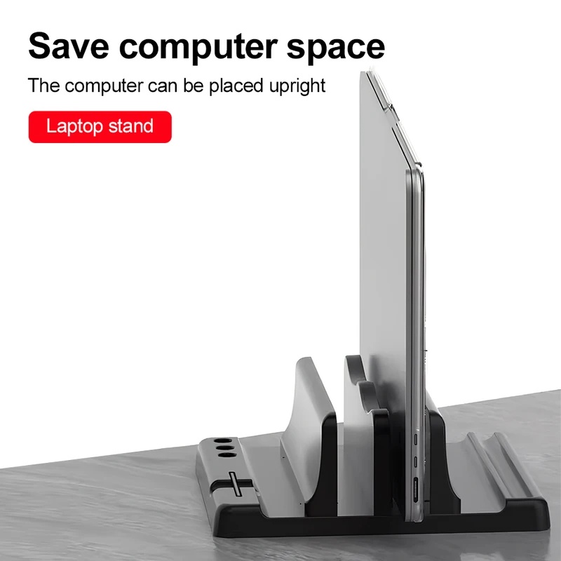 縦型ノートパソコンスタンド 多スロットノートブック収納ホルダ - Laptop Stand Riser のレビューと価格