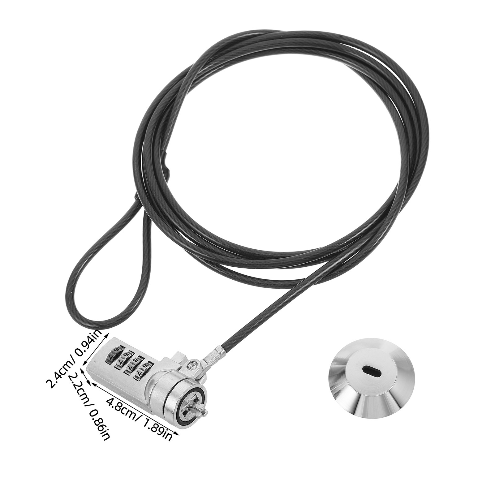1セットのコンビネーション式ノートパソコン用ロックケーブル。 - Laptop Lock Cable のレビューと価格
