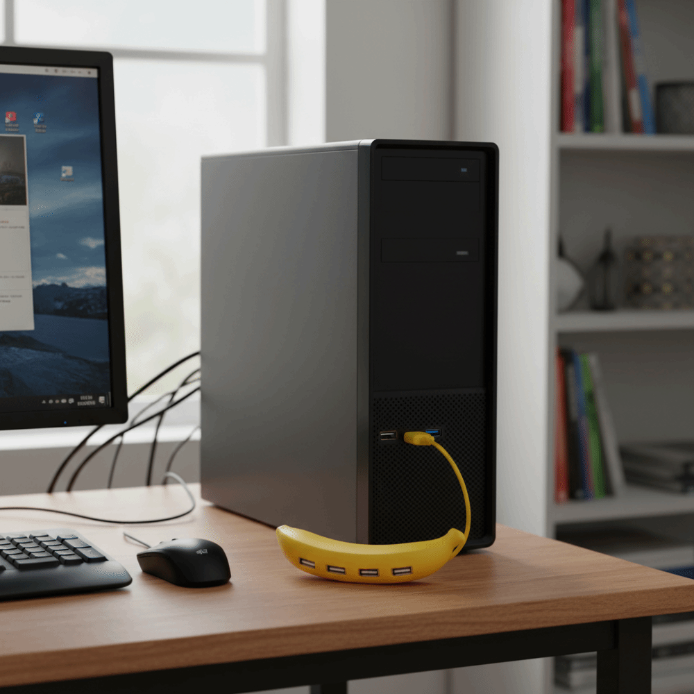 ポータブルデザイン バナナ型USBハブ USB 3.0 4ポ - Laptop Accessories Hub のレビューと価格