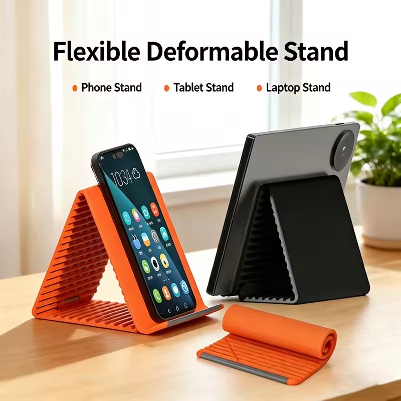 柔軟で折りたたみ可能なシリコン製スマホホルダー、ポータブルで - Laptop Related Accessories のレビューと価格