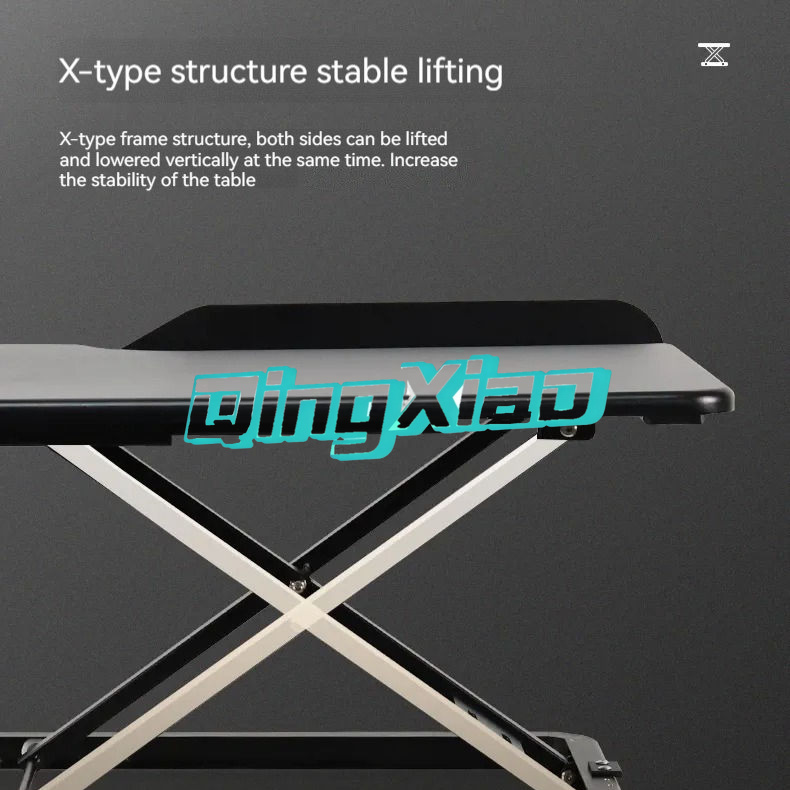 空気圧式高さ調節可能なスタンディングデスクライザー 二層式モ - Laptop Stand Riser のレビューと価格