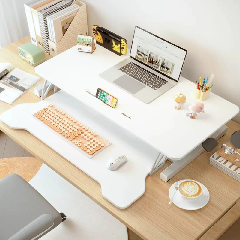 スタンディングデスクライザー高さ調節可能なデュアルサーフェス - Laptop Stand Riser のレビューと価格