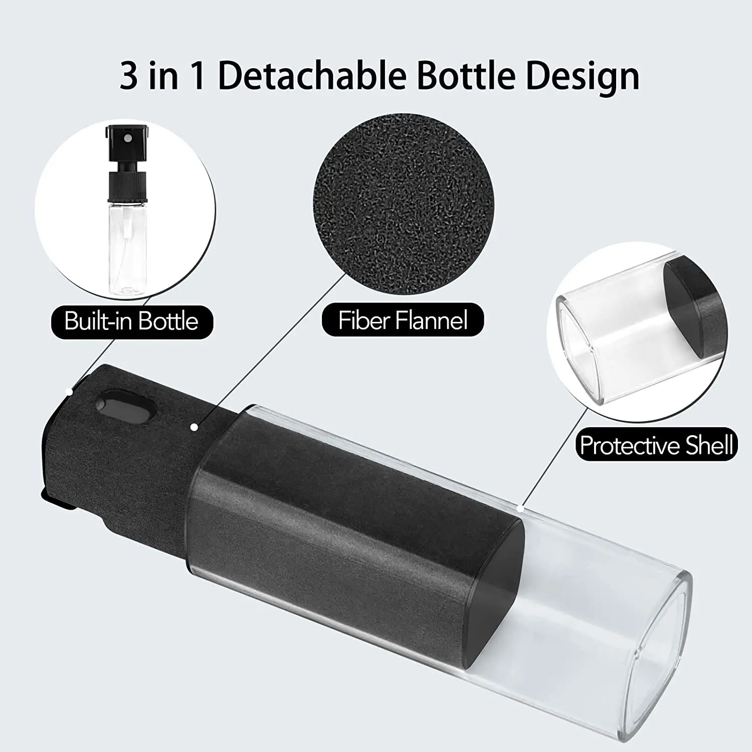 2 in 1 スクリーンクリーナースプレーボトル コンピュー - Laptop Accessories Kit のレビューと価格