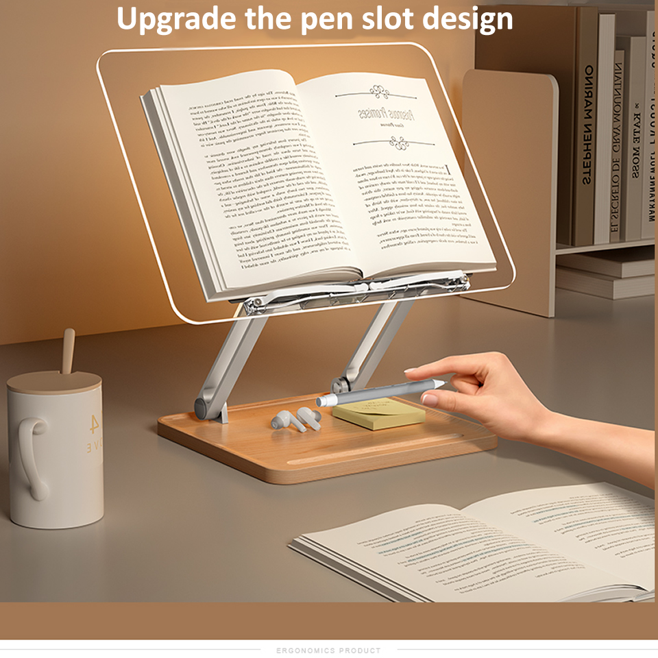 木製読書スタンド ライト付き 透明アクリル 多機能リフティン - Laptop Related Accessories のレビューと価格
