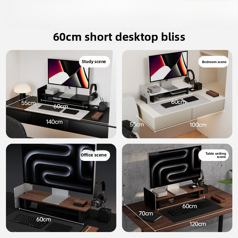 大セール！ ウォールナット製モニタースタンドライザー モジュ - Laptop Stand Riser のレビューと価格