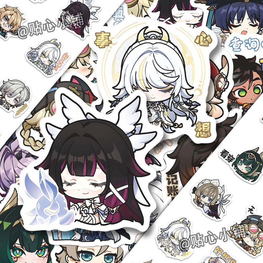 64 個原神インパクトムーンメイデンアニメステッカー漫画落書 - Laptop Related Accessories のレビューと価格
