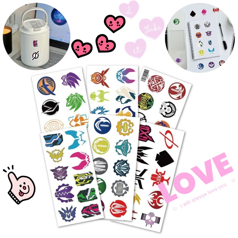 60 枚の仮面ライダーロゴステッカークリエイティブデカール防 - Laptop Related Accessories のレビューと価格